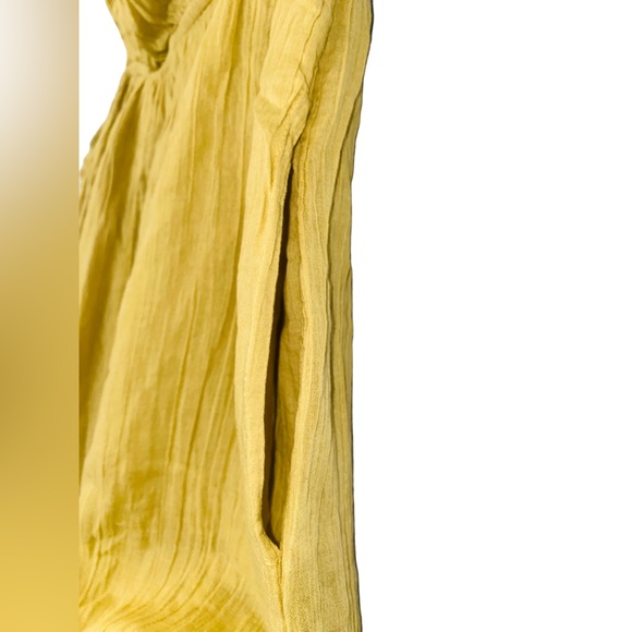 Free People Mustard Cut Out For It Wide Leg Pant Jumpsuit with Pockets - Picture 10 of 14